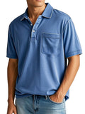Men's Fashion Vintage Lapel Short Sleeve Pocket Polo Shirt