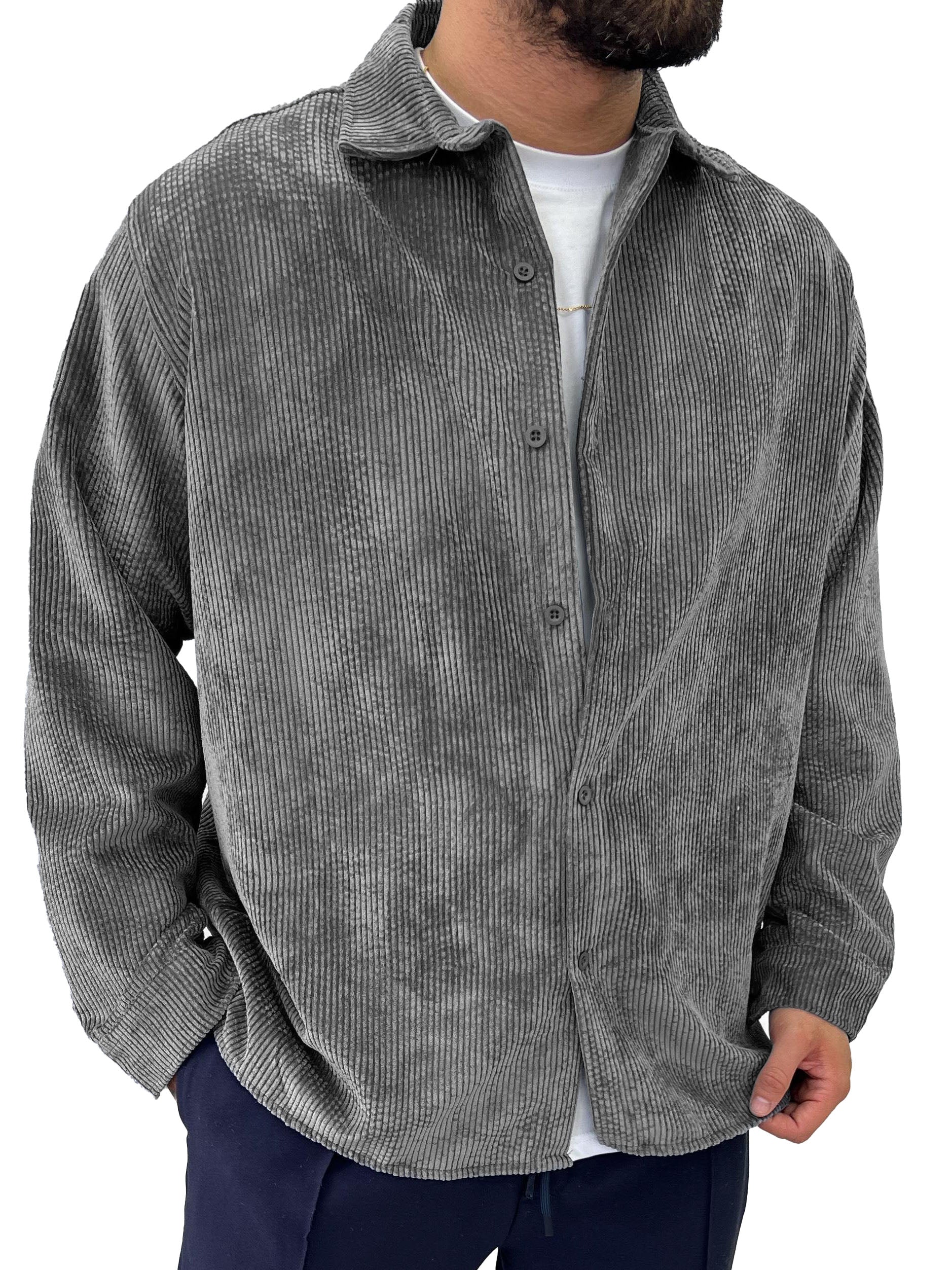 Men's Fashion Basics Casual Retro Long Sleeve Shirt