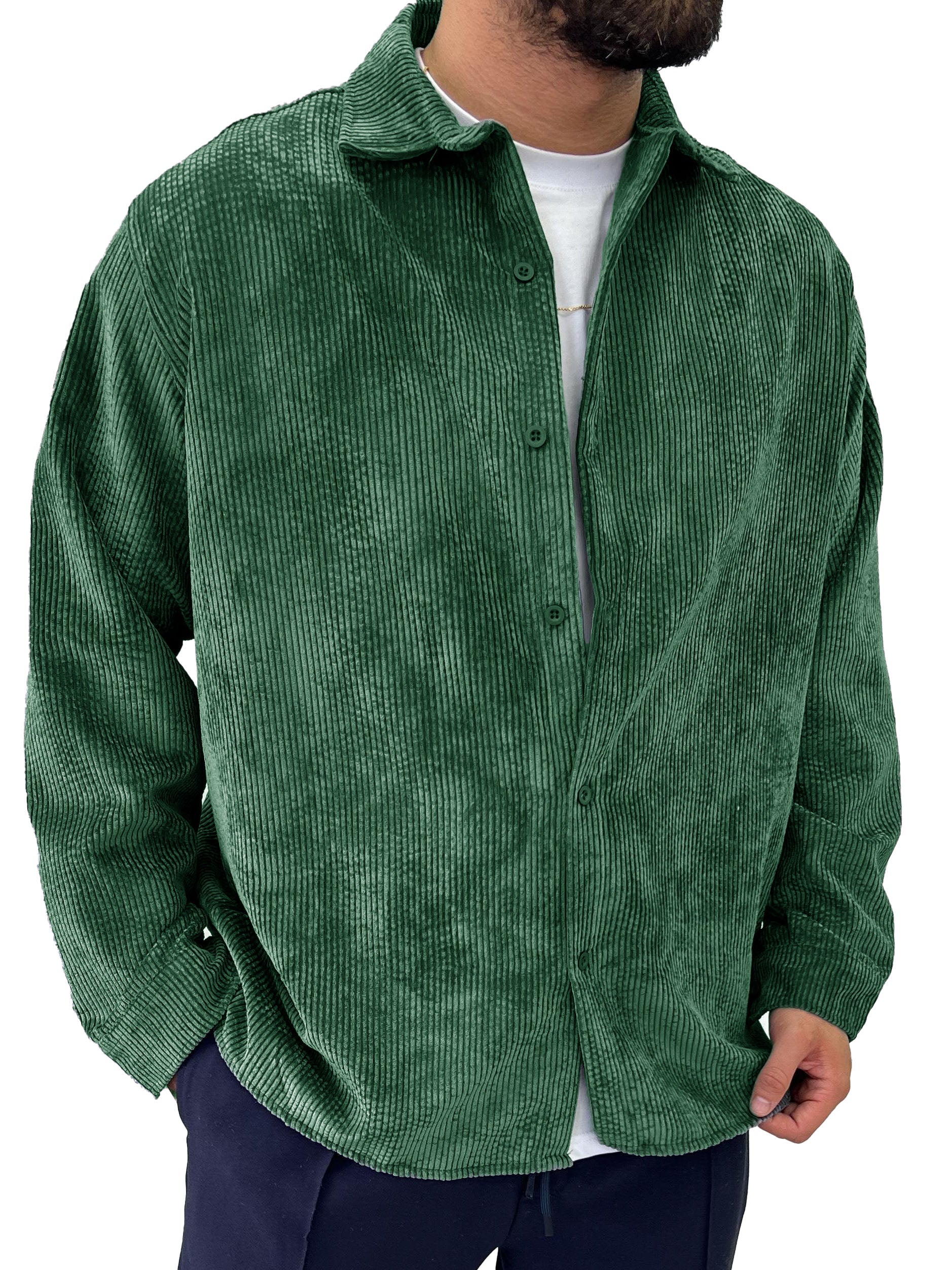 Men's Fashion Basics Casual Retro Long Sleeve Shirt