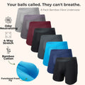 8 Pack - Dual Pouch Bamboo Boxers