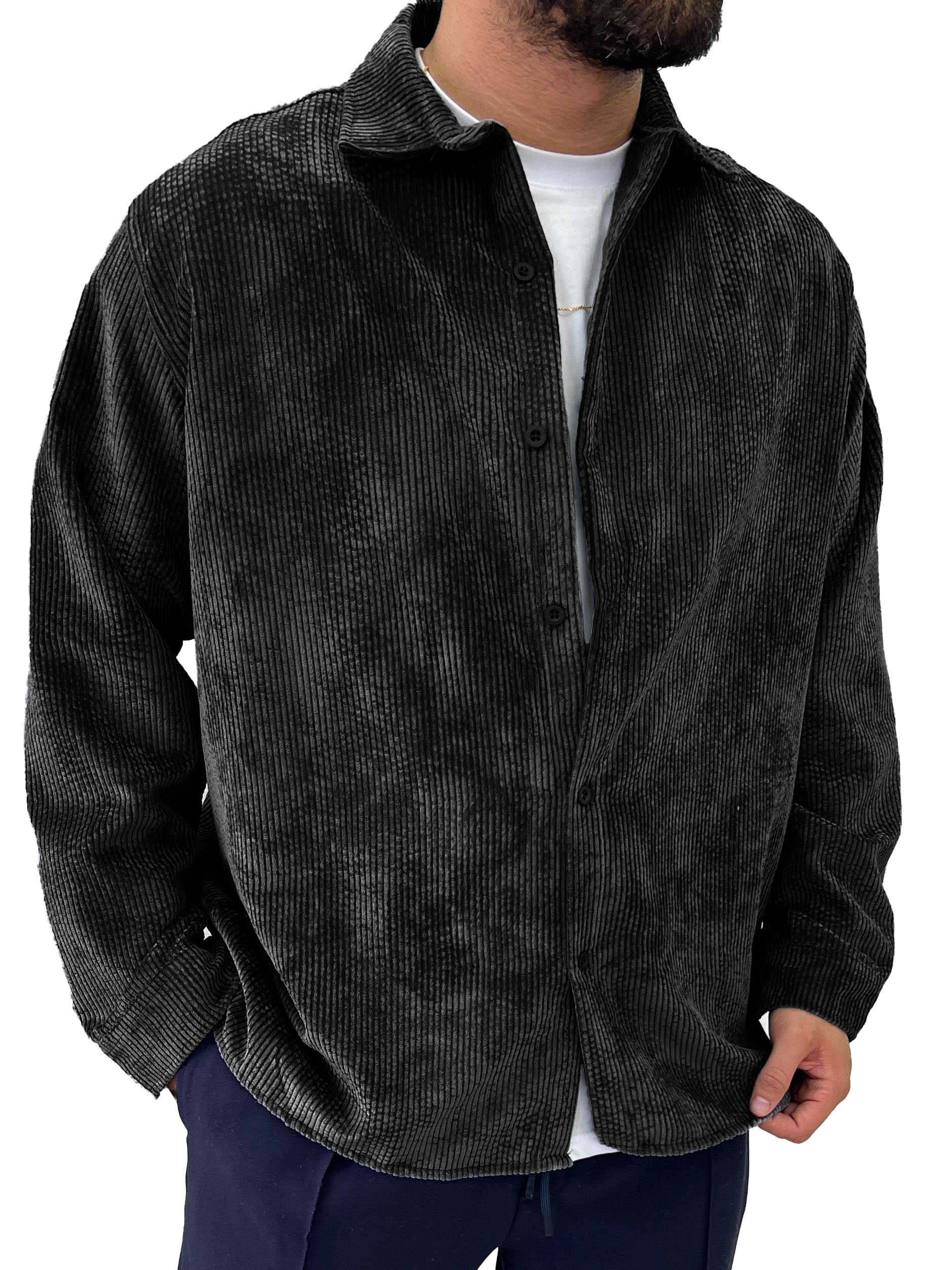 Men's Fashion Basics Casual Retro Long Sleeve Shirt