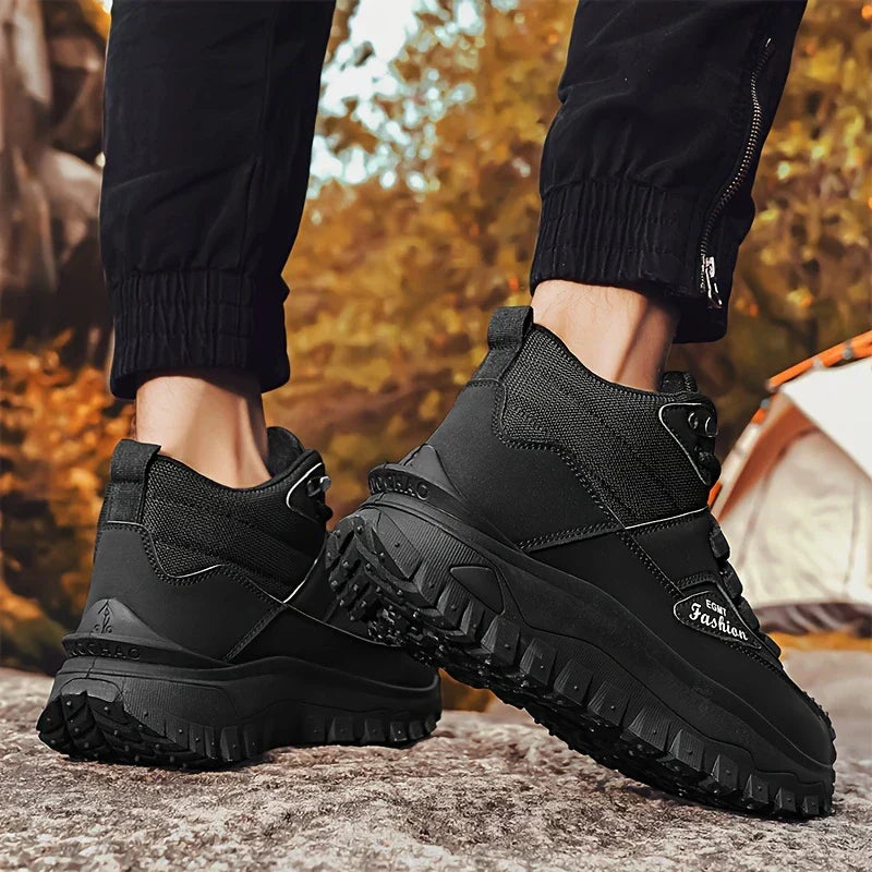 Men’s Work Hiking Boots – Waterproof, Non-Slip, Puncture and Smash Resistant, Wide Toe, Arch Support – Ideal for Daily Wear and Outdoor Adventures